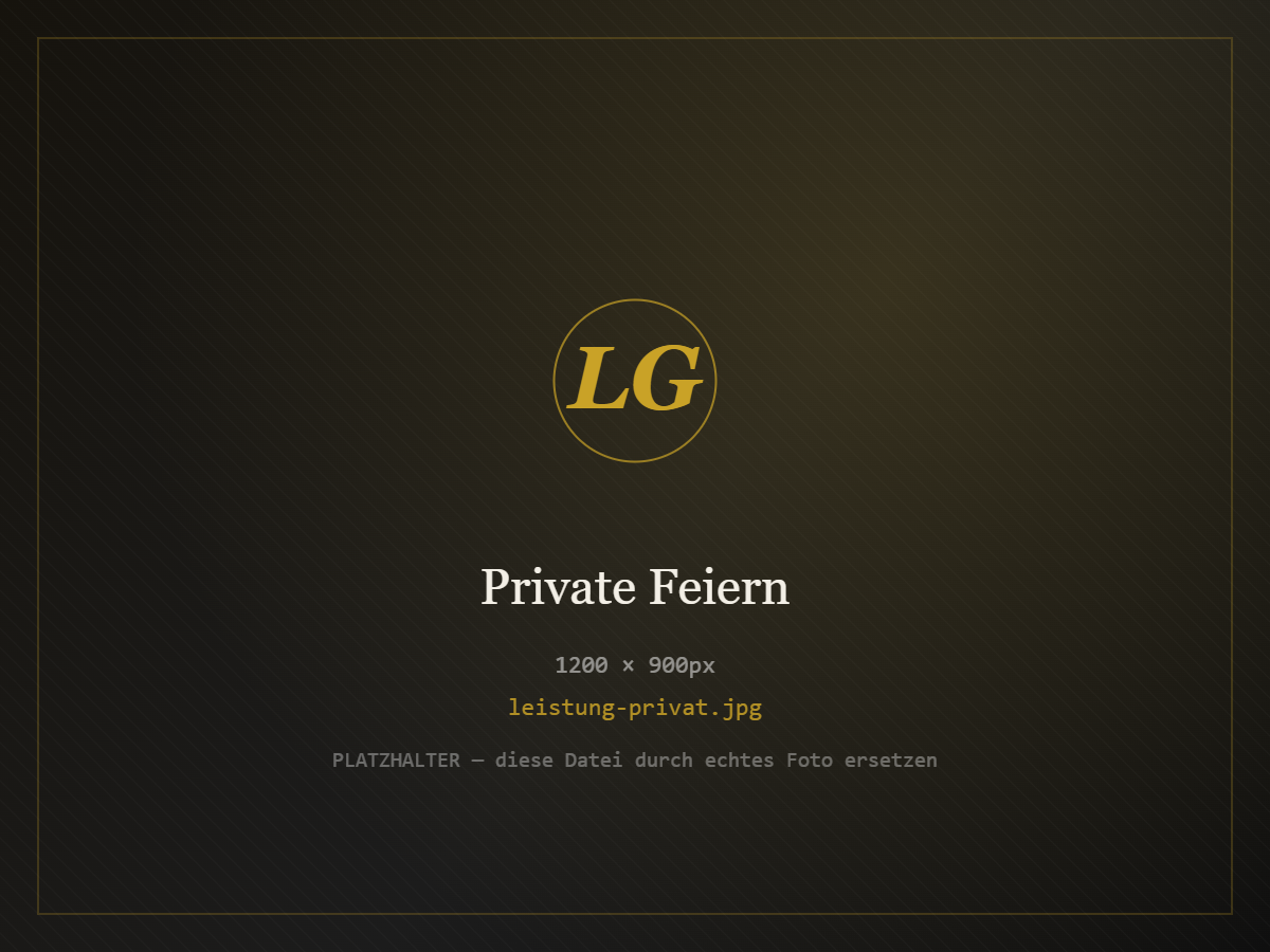 Private Feier mit Le Gourmet